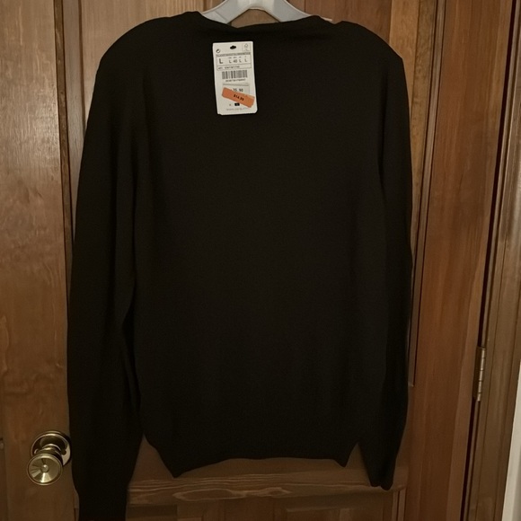 NWT brown men’s v-neck Zara sweater. - Picture 4 of 4